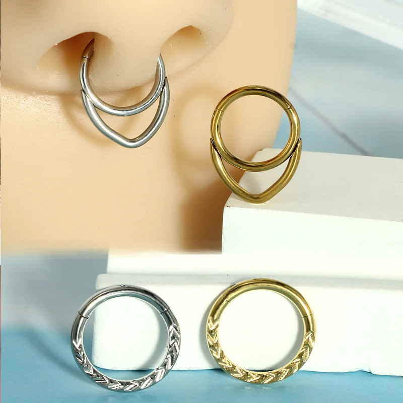 50pcs/lot Stainless Steel Nose Ring, Ear Bone Ring, Lip Ring, Multi-functional Ring Hot Sale in Europe and America  for Party