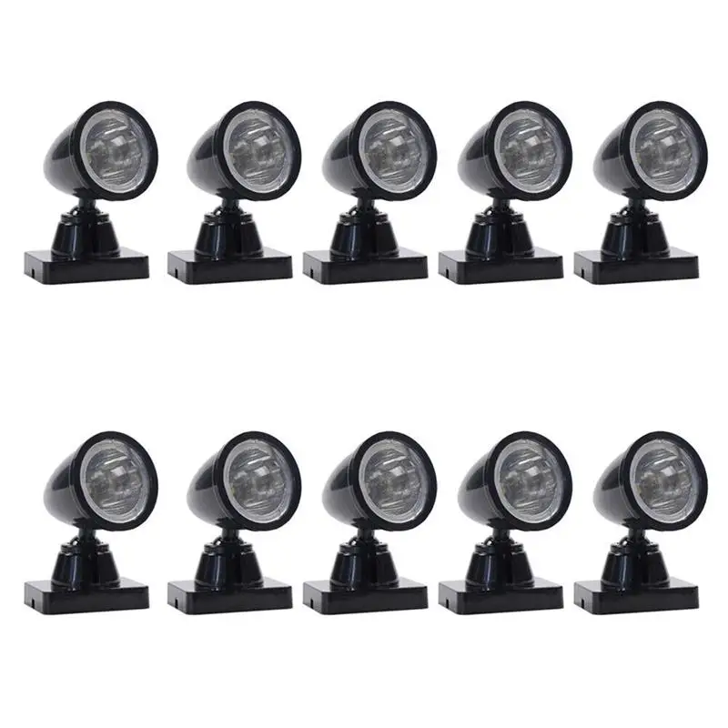 

10pcs Model Railway O Scale 1:50 Spotlight Flood Lights LEDs LYC18 Christmas Village Street Lights Green Yellow Red Rainbow