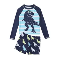 Swimwear 4t Kids Toddler Boys Girls Swimwear Cartoon Long Sleeve Tops Striped Shorts Pants Swim Short Sleeve Toddler Swimsuit 2