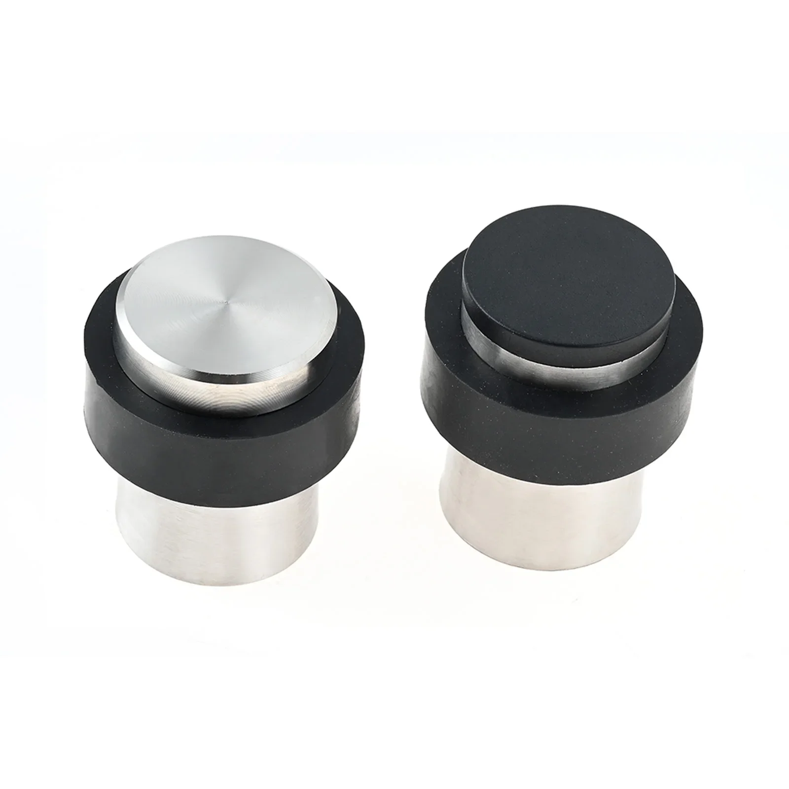 Stainless Steel Mute Door Stopper Floor Wall Mounted Anti-collision Cylindrical For Wood Glass Ceramic Tile Doors 1Pc door stopper