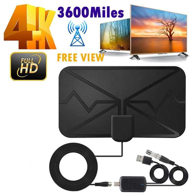 4K DVB T2 NBC TV Antenna With Signal Amplifier Indoor Digital HDTV