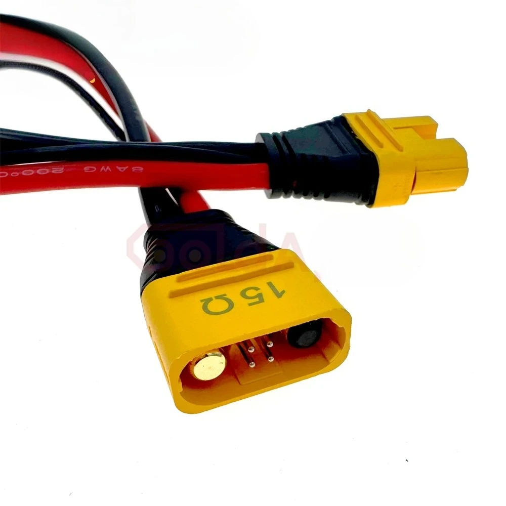 Connecteur femelle AS150U de l'adaptateur chargeur 55cm, prise dorée pour drone RC.