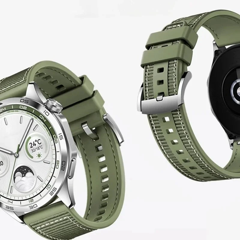 22mm Braided Nylon Silicone Strap - Versatile and Stylish Watch Band