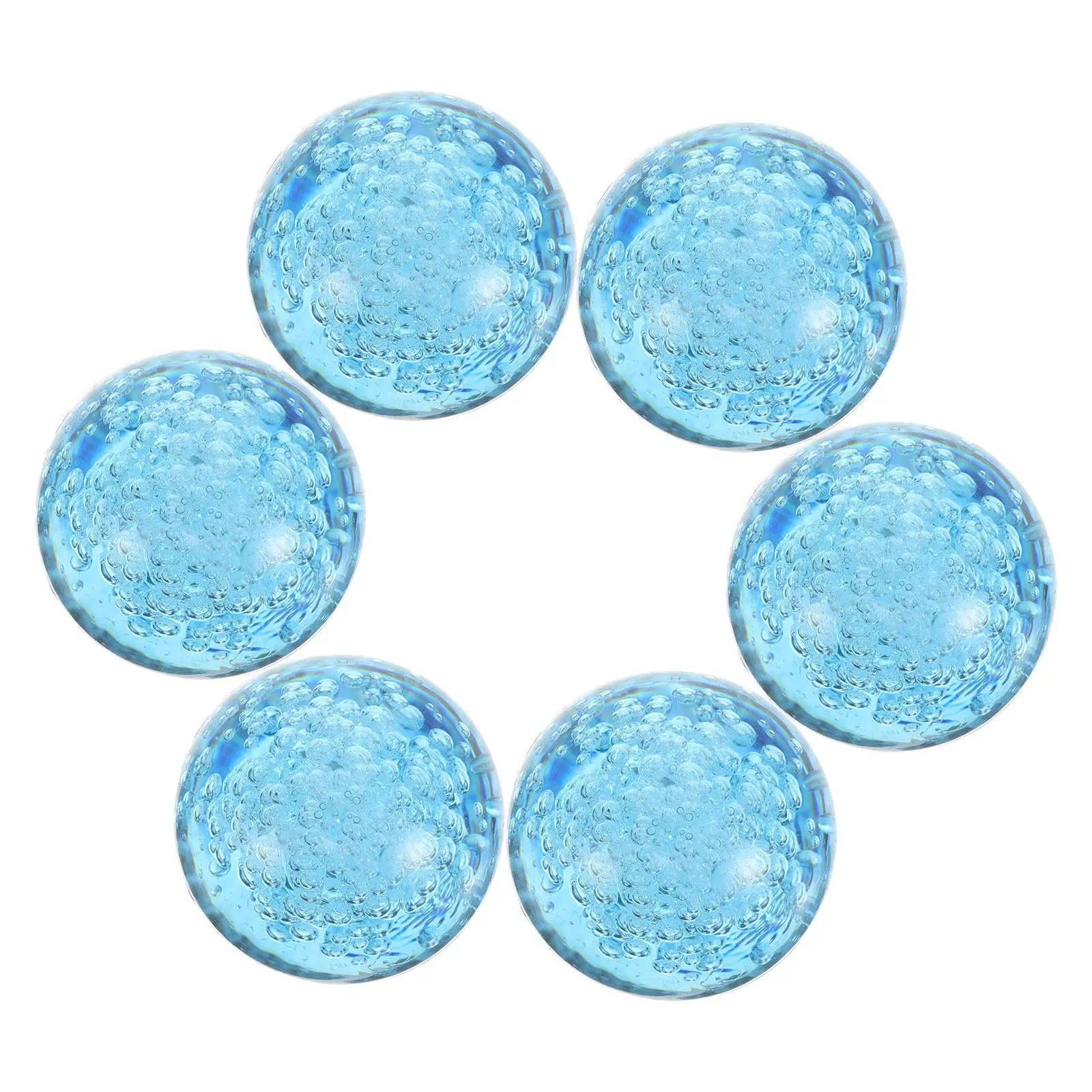 6Pcs 게임 조이스틱 볼 교체 크리스탈 핸들 40Mm 라운드 탑 로커 헤드 클로 머신 파이팅 게임 시뮬레이터용
