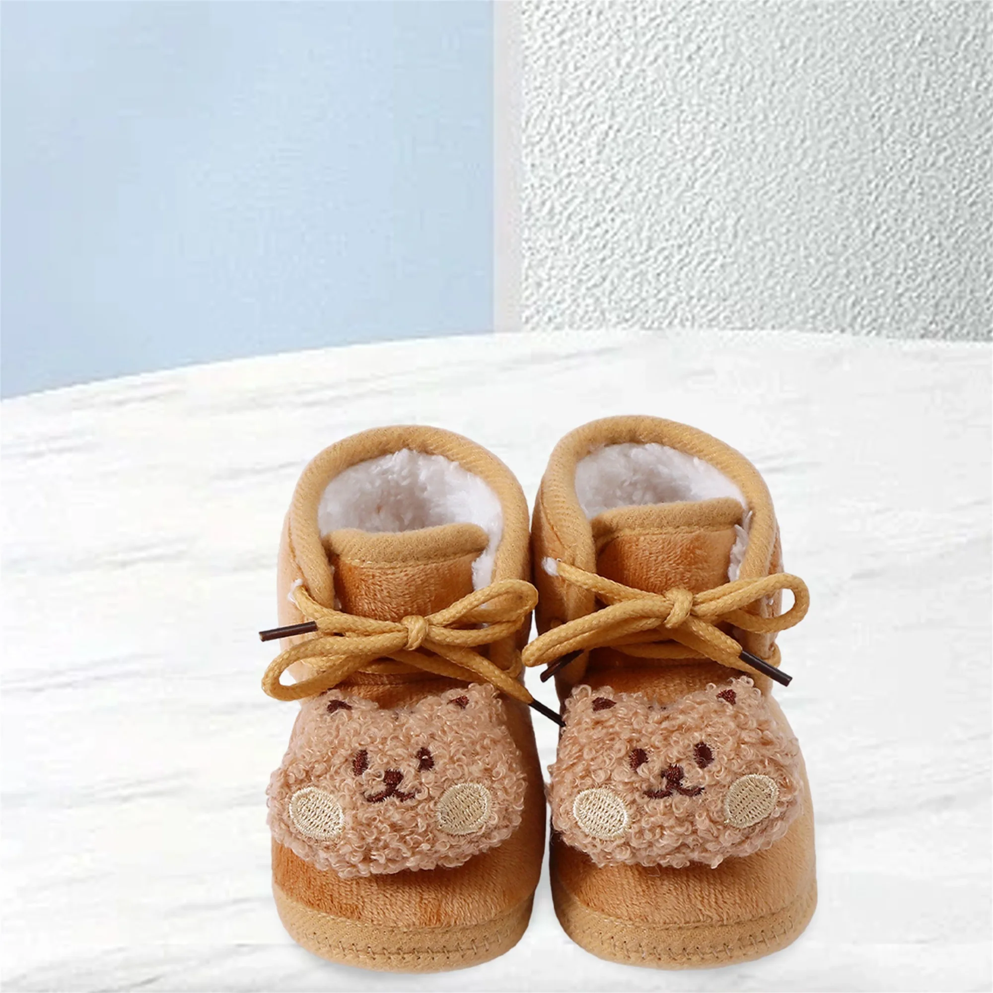 Infant Snow Boots Cozy Soft Sole Anti-Slip Winter Shoes for Baby Girls and Boys First Walker Toddler Booties