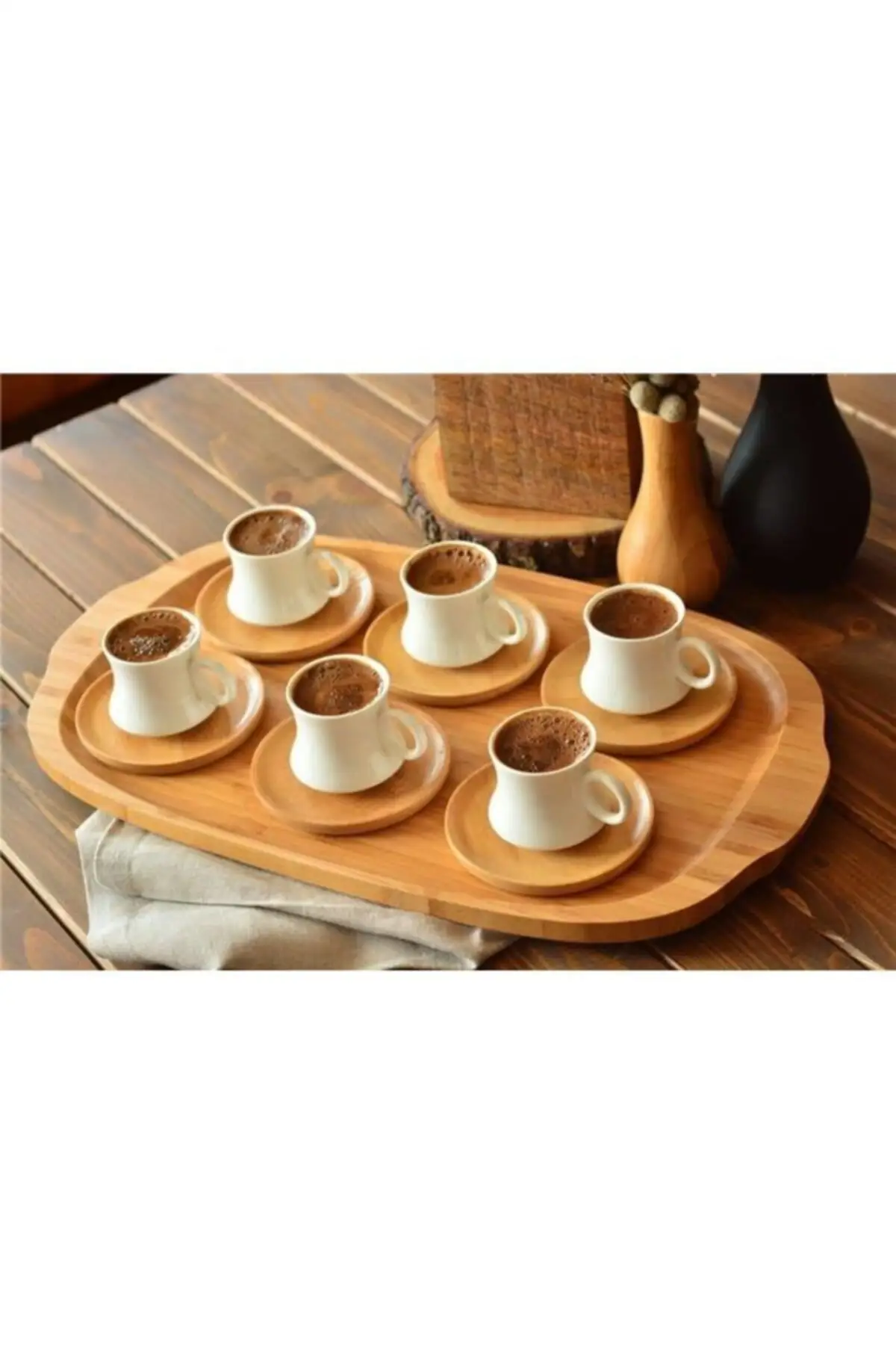 

Largi 6 Seater Coffee Set 12 Pieces Porcelain White Cups Tea and Presentation Tableware & Kitchen Home Furniture