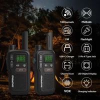 2/4pcs Baofeng T18 Mini Walkie Talkie PMR446MHz Long Range Rechargable Portable Kids Two Way Radio USB Charger For Camping Trip 2