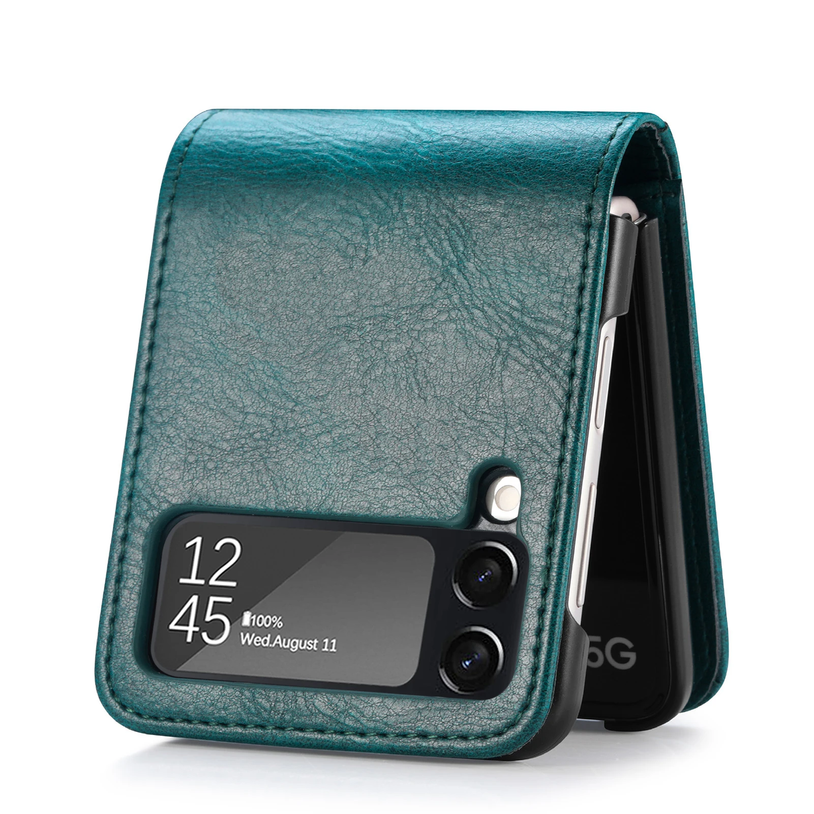 Luxury Leather Folding Wallet Case with Card Slots