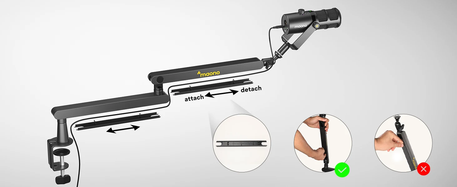 Maono BA92 Professional Microphone Arm Stand description image 4
