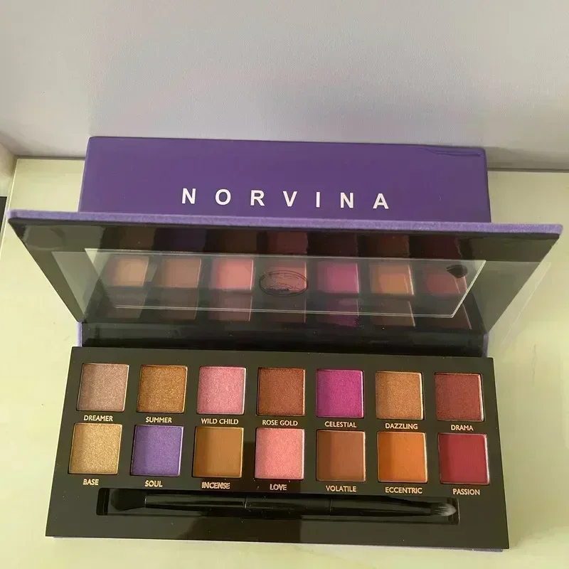 2025 Good Sale Natural Matte Eye Shadow Waterproof Palette Shimmer Eyeshadow Soft Glam Norvina Sultry Riviera That Glow 4