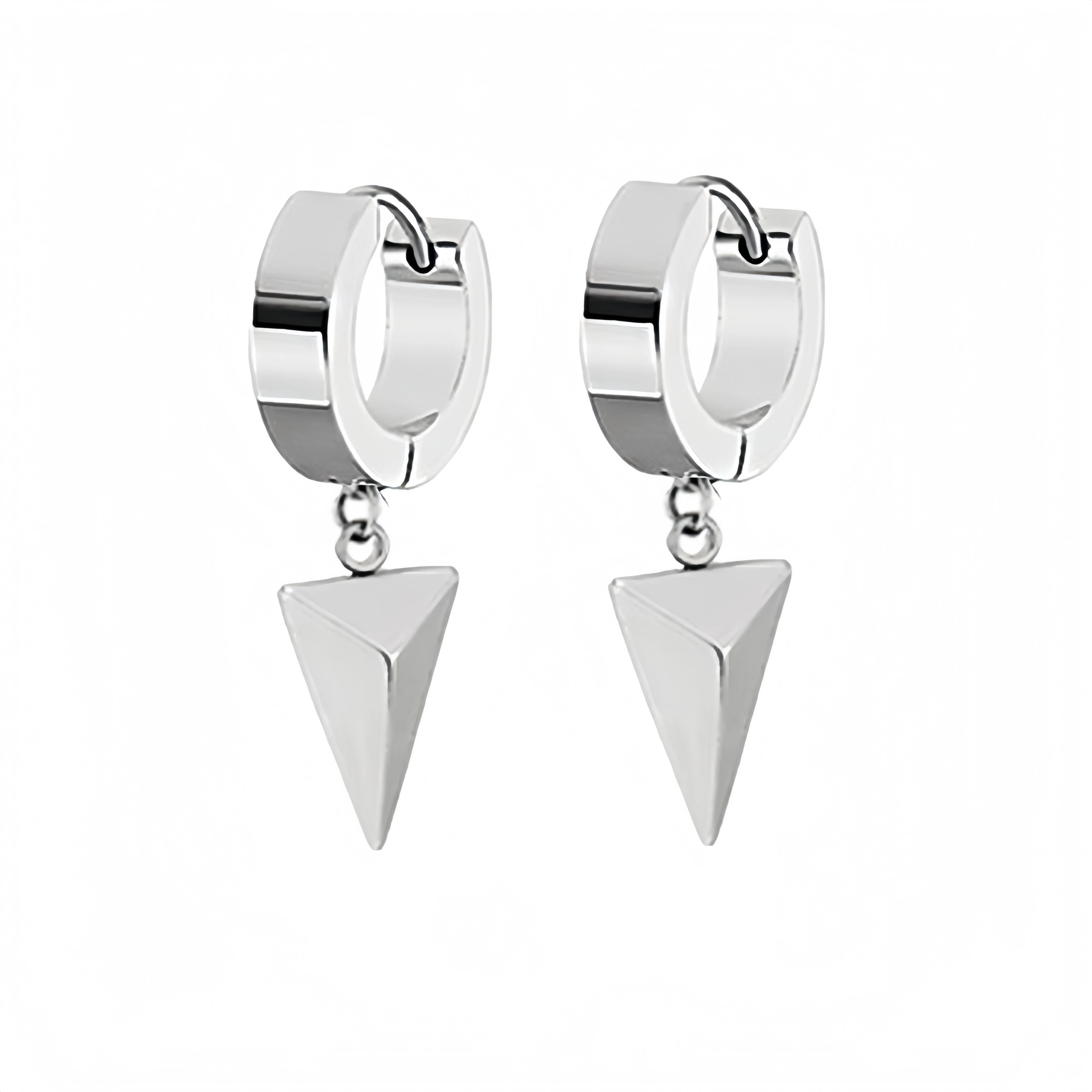 1 Paar Punk-Neuheit, trendige, minimalistische, runde, kleine Creolen aus Edelstahl für Mann, Frau, Teenager, Geschenk, Schmuck, Y2k-Zubehör – Detail 4