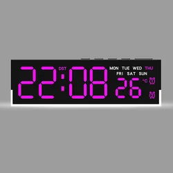 USB Powered LED Alarm Clock with White Mood Light and Adjustable Brightness (BP)
