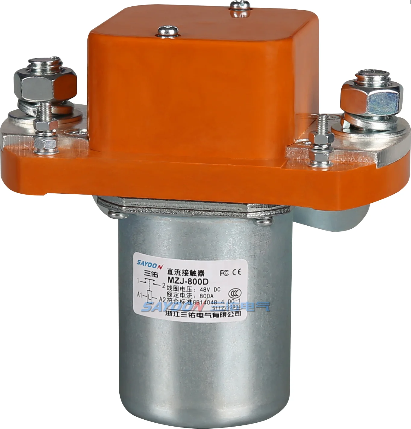 Sayoon 800a Szj800a-dmzj800d Contator Elétrico de Corrente Contínua de Energia Única Bobina dc Contator