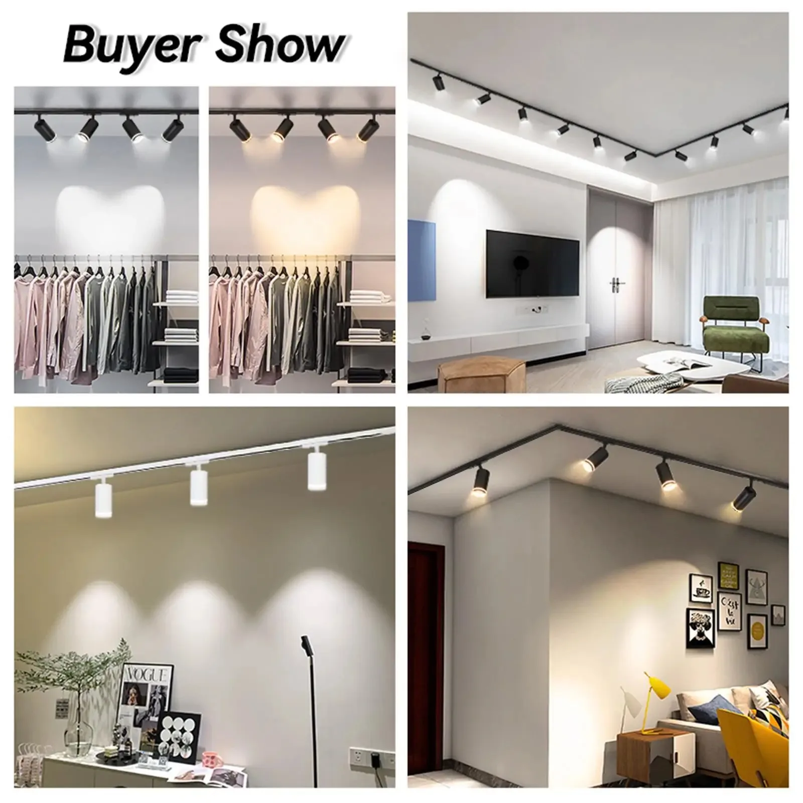 Room Decor GU10 Track Light Led Home Appliance Kitchen Spotlight Fixture Clothing Store Shop Rail Set Track Ceiling Spot Lights 5