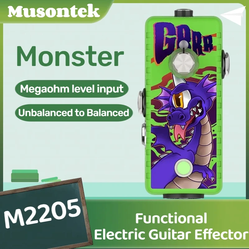 

Musontek Single Effector Box Simulation Excitation Buffering Balance Electric Guitar DI Box Recording Isolation Noise