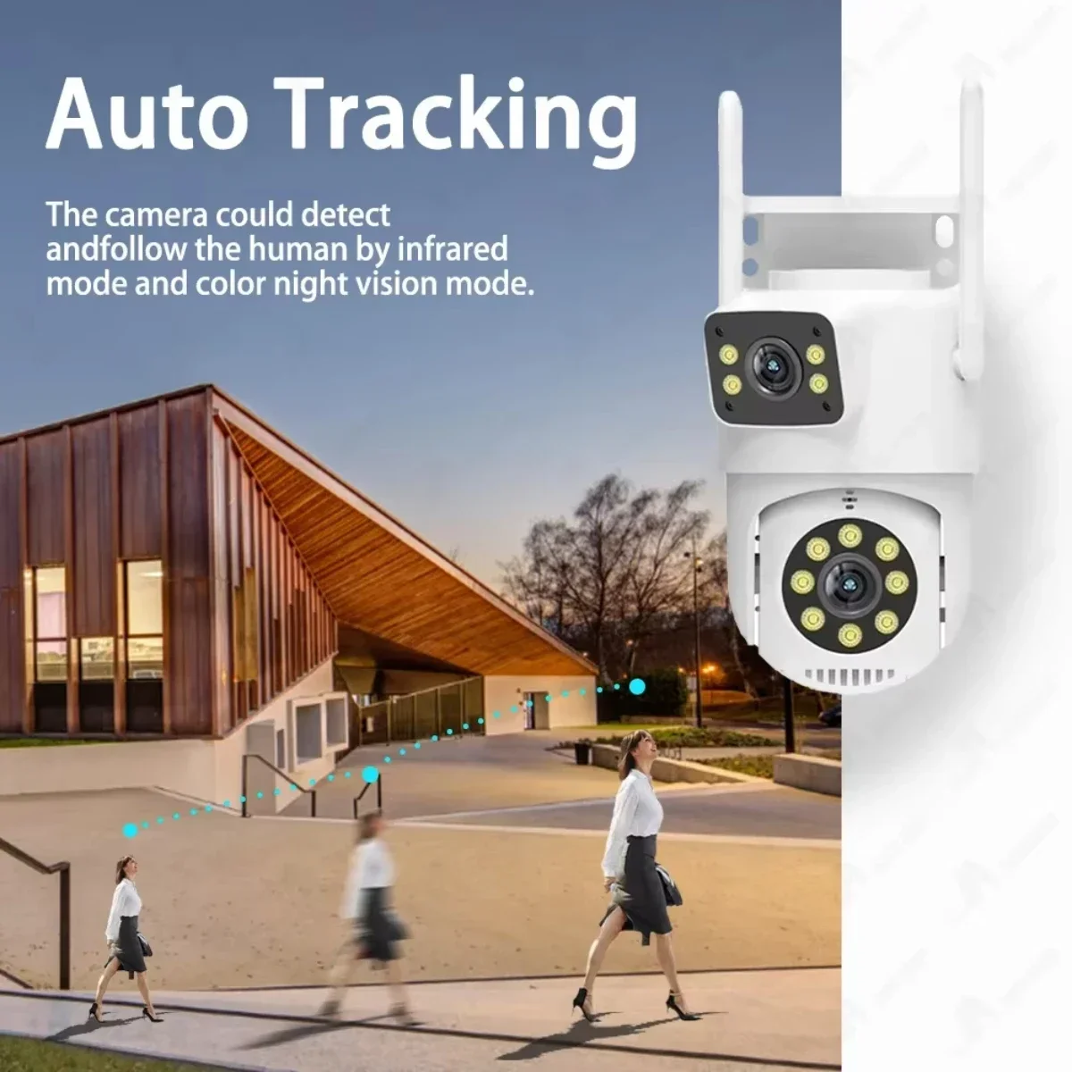 8채널 NVR 무선 8MP WIFI IP 듀얼 렌즈 카메라 키트 가정용 보안 시스템 감시 비디오 레코더 7인치 LCD 모니터 ICsee 앱