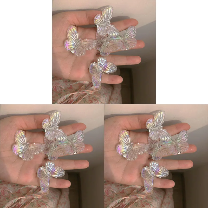 Colorful Mini Butterfly Hair Clips - Cute Duckbill Bangs Accessories