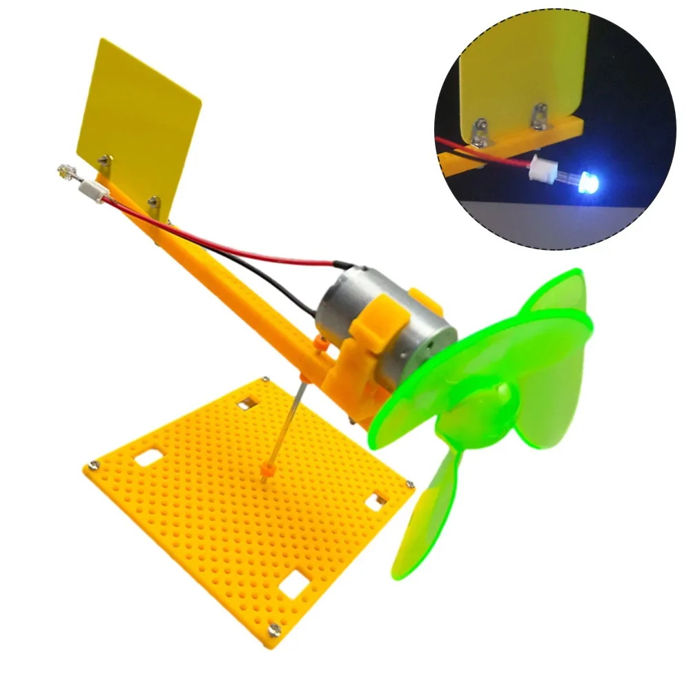 Wind Turbine Generator Kit With Holder Blades Cultivate Children's Interest in Learning Direct Current Power Generation