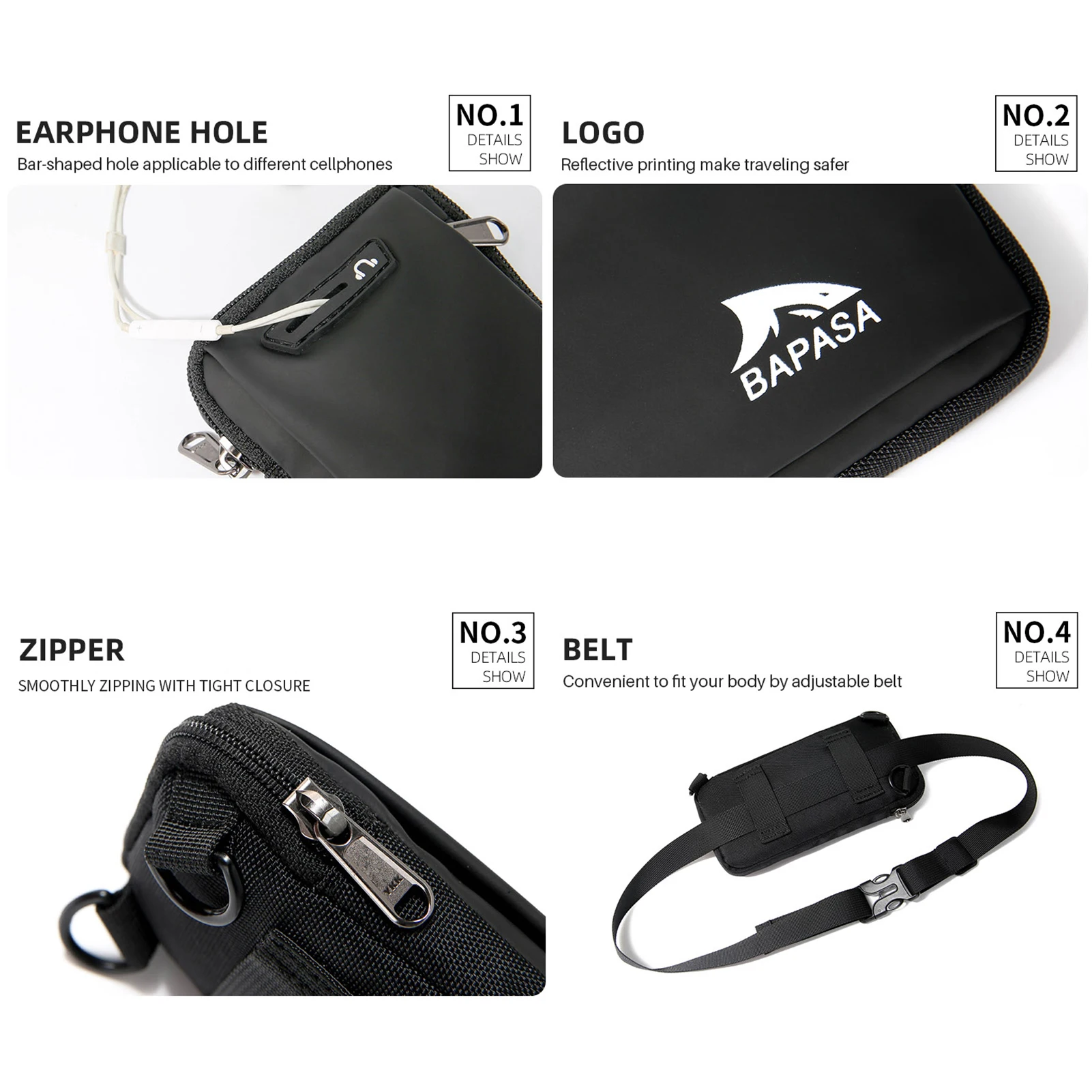 Phone Bag Waterproof Oxford cloth Men mobile phone bag Shoulder Bags for man Waist Phone Pouch Fit 6.5 Inch Phones to use 6
