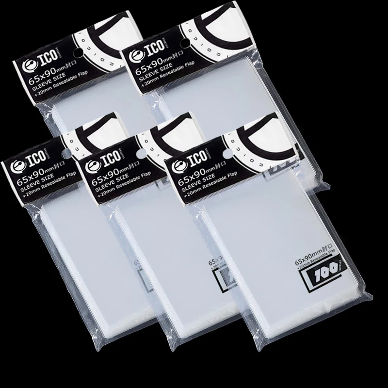 100pcs 2.56 x 3.54 in Plastic Card Sleeves for Football Cards, Sports Cards