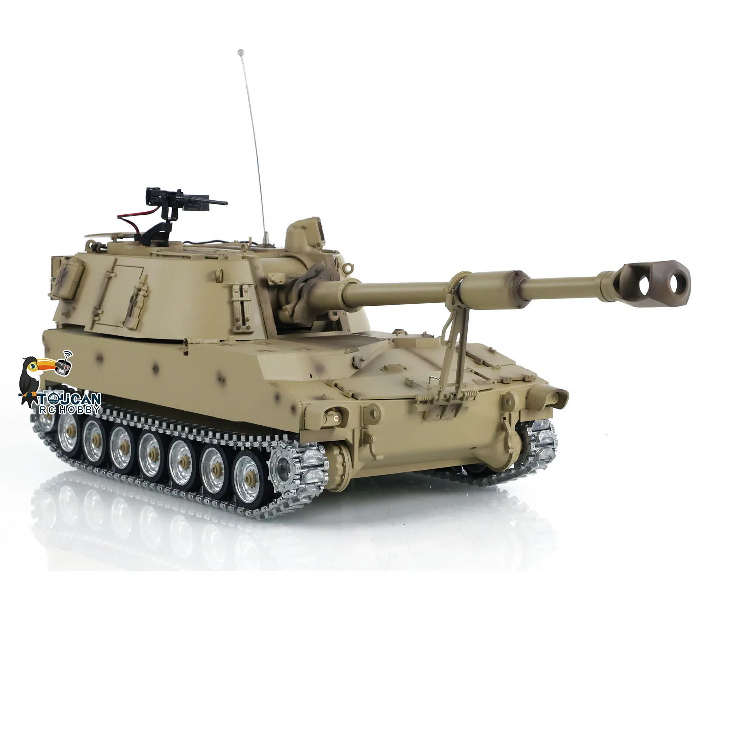 Tongde RTR 1/16 Scale M109A2 RC Military Tank Metal Wheels Infrared BB Barrel Recoil Controlled Panzer Truck Vehicle TH24240 6