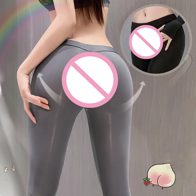 Outdoor Sex In Public Bare Yoga Invisible Zipper Open Crotch Pants Gymnastics Legging Woman Sexy Trousers Summer