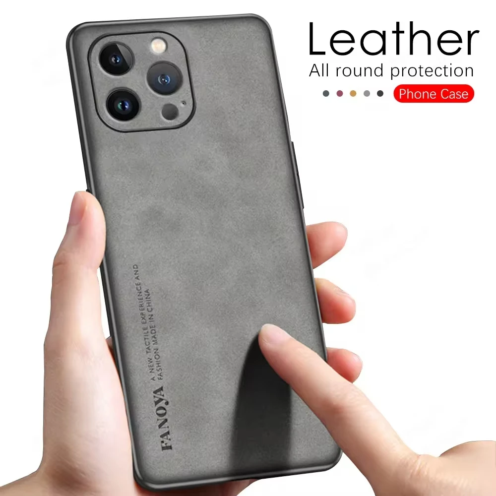 Premium Sheepskin Leather Business Phone Case