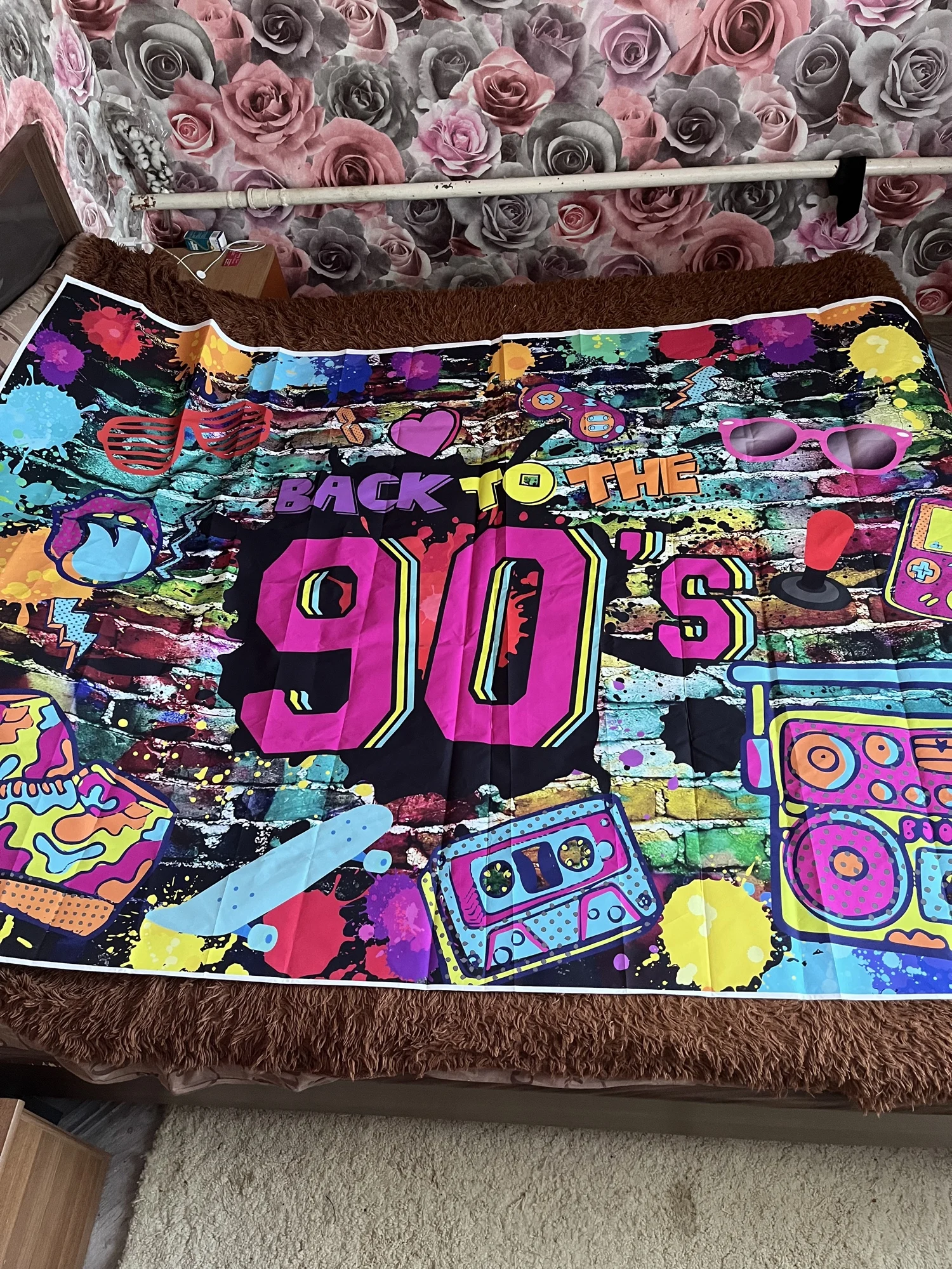 80's 90's Hip Hop Theme Music Disco Party Photography Backdrop Decor Baby Birthday Graffiti Dance Background Retro Style Banner