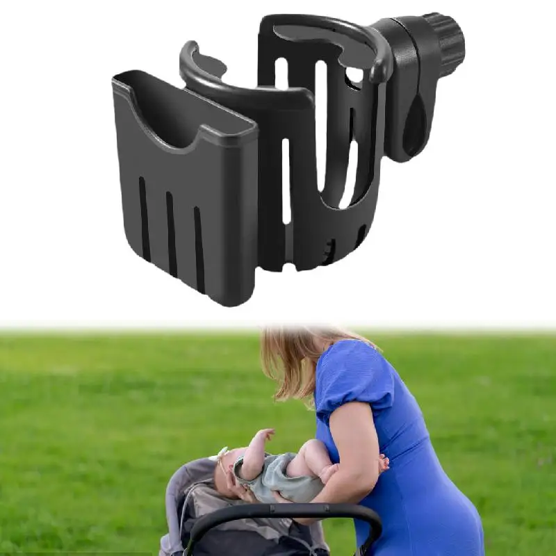 Stroller Cup Holder Adjustable Width Impact Resistant Versatile Bottle Rack Organizer for Bicycle Tricycle Buggy Carriage Coffee