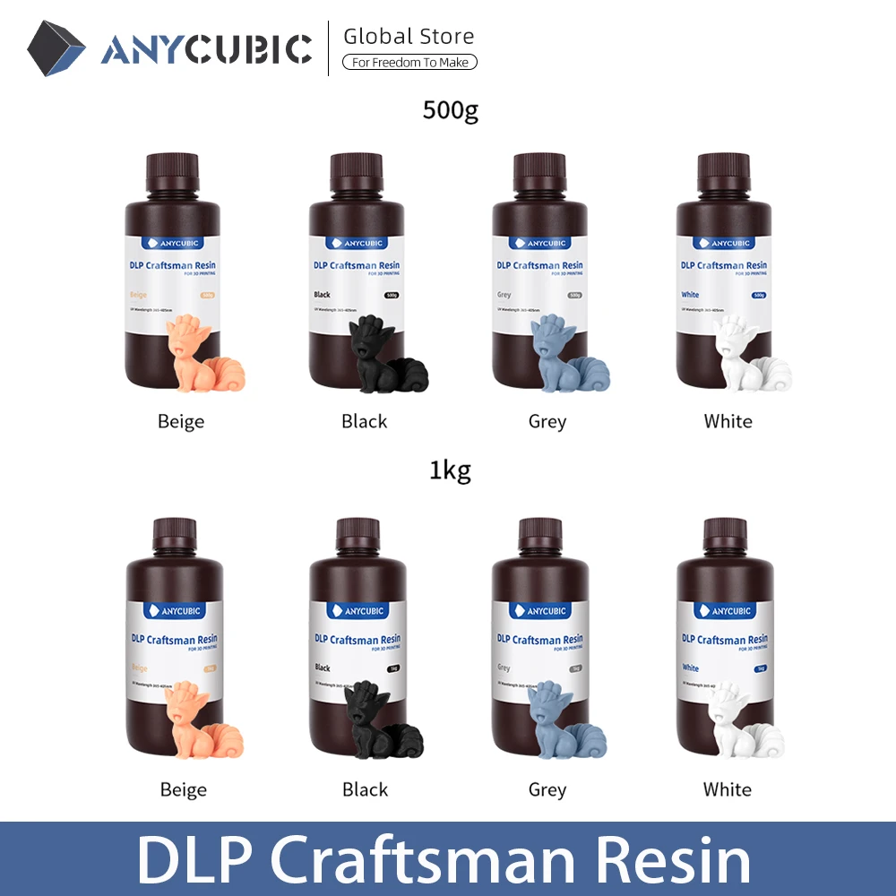 Anycubic DLP Craftsman Resin For Photon Ultra High Accuracy DLP Exclusive 1.5 Year Shelf Life UV Wavelength 365-405nm resina