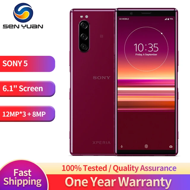 Dual Sim SONY Xperia 5 J9210 128GB 6GB 6.1 Android Unlocked Smartphone  Original