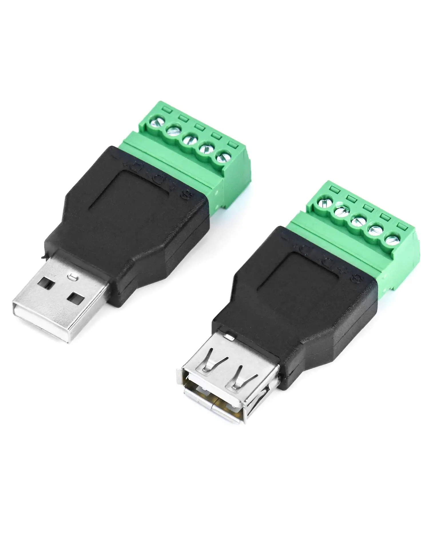 1Pcs USB 2.0 유형 남성 여성 회전 5Pin 터미널 USB 회전 터미널 용접 플러그 방지 USB 플러그 남성 헤드 여성 헤드 커넥터