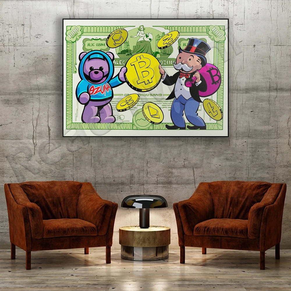 Crypto Monopoly Wall Art: How This Bold Piece Transformed My Home Office  Into a Tech-Savvy