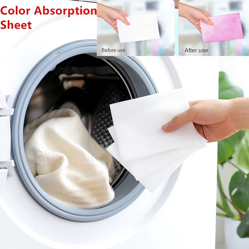 

Washing Machine Proof Color Absorption Sheet Color Catcher Sheets Count Dye Trapping Sheets Anti Dyed Cloth Laundry Tools