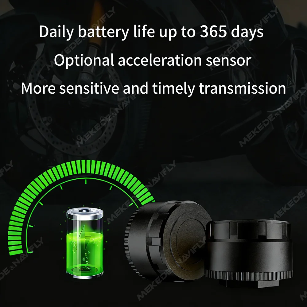 Sistema di Monitoraggio Pressione Pneumatici TPMS BT 5.4 per Auto, Moto, Tricicli e Camion con Visualizzazione su App per Smartphone Apple iOS e Android - immagine 3