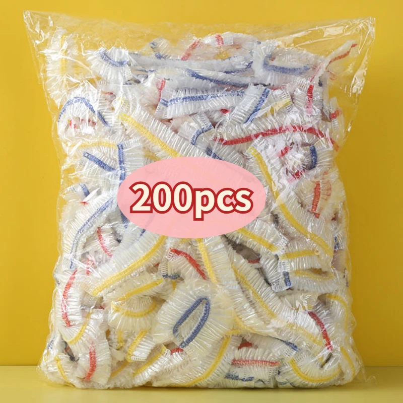 Disposable Food Covers Elastic Plastic Wrap Food Grade Fresh-keeping Lids Storage Bag Shoe Covers Shower Headgear Bowl Caps