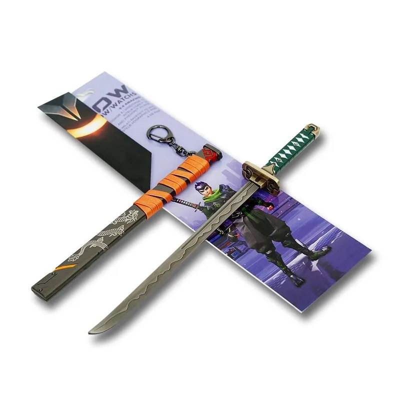 Ow Weapon Genji Youth Short Knife Game Keychain Weapon Model Katana