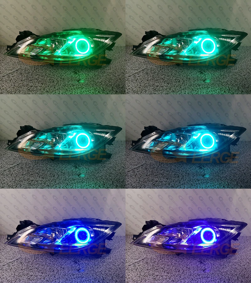 For Mazda 6 Mazda6 Atenza GH MK2 Multi Color RGB LED Angel Eyes