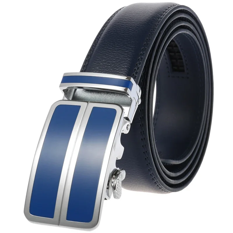 Plyesxale Red Black Light Brown Belt For Men Cowhide Mens Genuine Leather Dress Belt Automatic Buckle Formal Belts Male B272 - Image 4