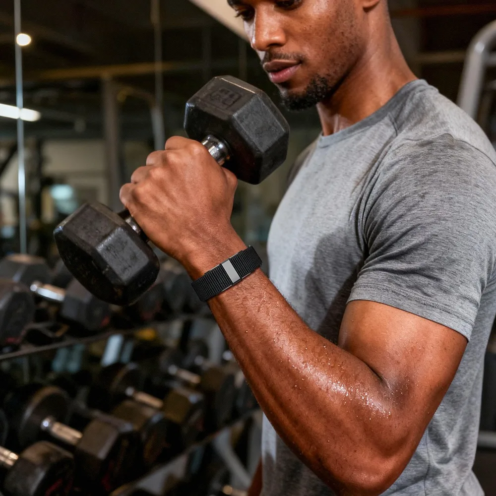Enhanced 20mm Soft Nylon Adjustable Biceps Band Wristband/Armband