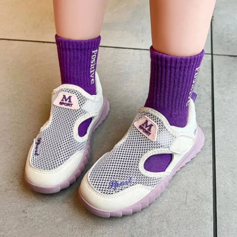 

Children Mesh Casual Shoes Little Boy Sneakers Kids Breathable Tennis Shoes Fashion Hollow Girls Shoes Non-slip Sports Sandals