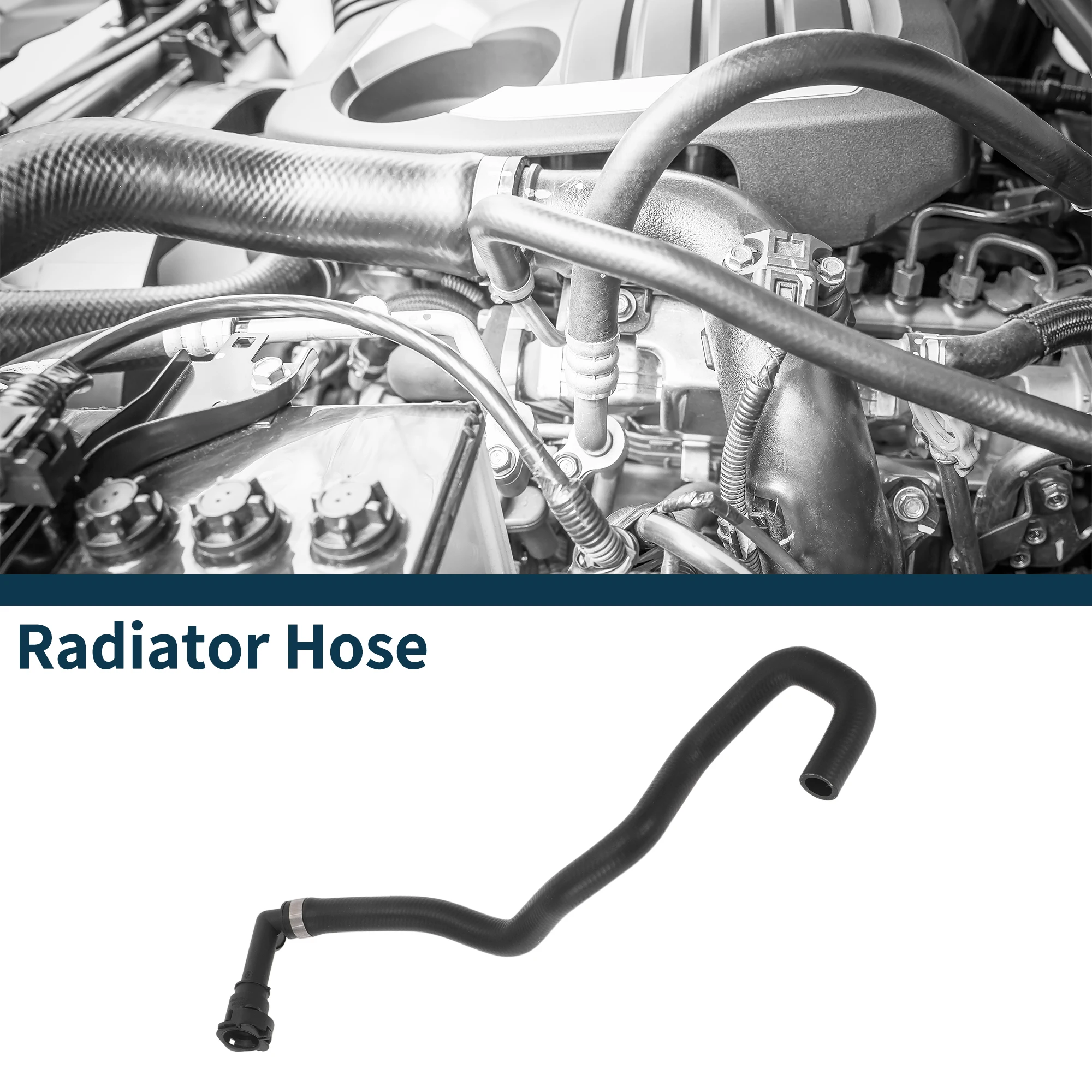 UXCELL ท่อหม้อน้ําเครื่องทําความร้อนท่อ No.31338301 สําหรับ Volvo XC90 2016-2024 ยางสีดํา 1 PC WARM Air ท่อปิดผนึกที่ดี 1
