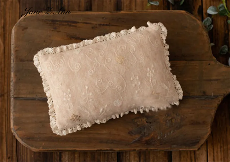 French style embroidered floral pillows auxiliary props for newborn photography infants babies photo studio photography 3