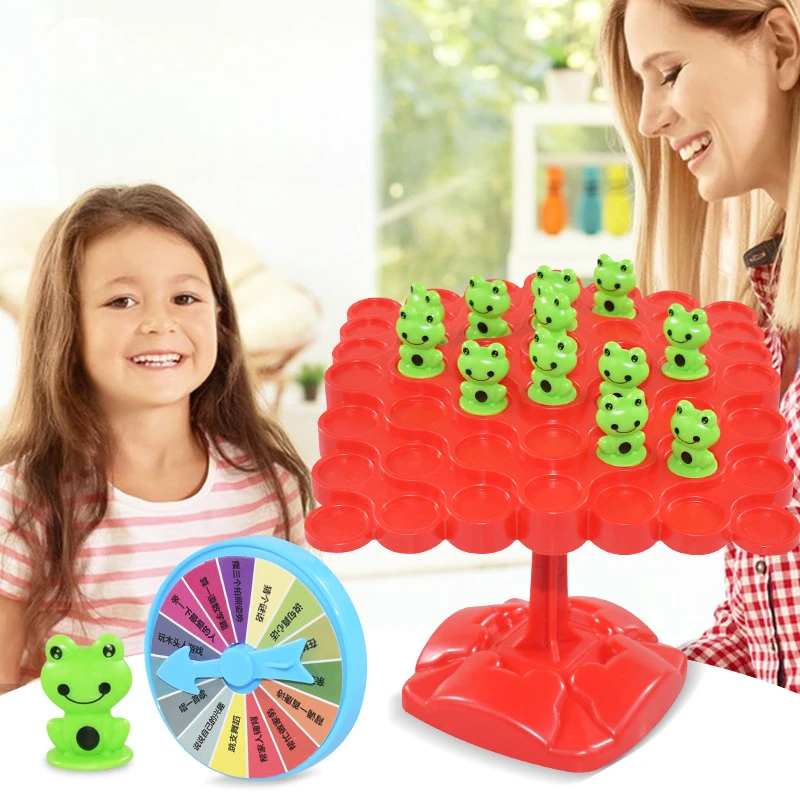 Fun Frog Balance Tree Children Math Toys Balancing Board Game Parent-child Interaction Tabletop Balance Game Toy Gift for Kids