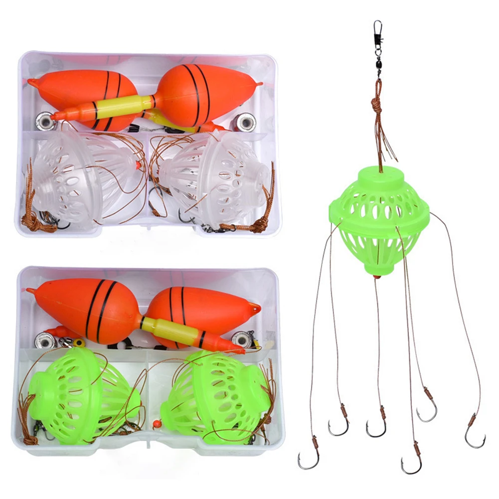 Long-distance Fishing Explosive Hook Set Carp Fishing Gear Easy To Load Bait Plastic metal Strong Pulling Force