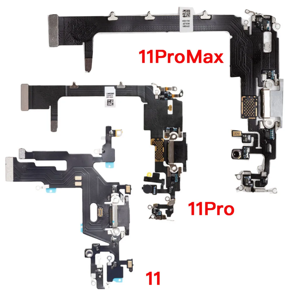 

Charging Port USB Dock Flex Cable With Microphone And Signal Antenna Replacement For iPhone 11 11Pro Max