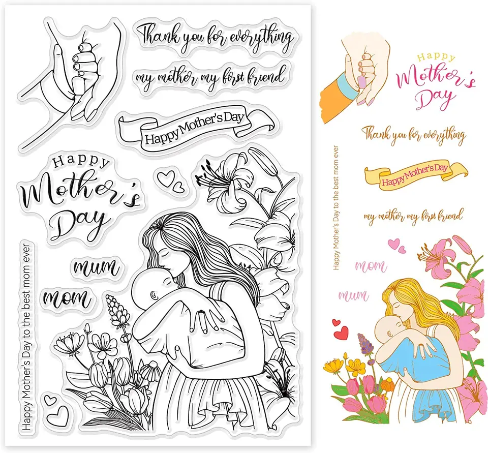 Welcome To Joyful Home – Set 4 Timbri Trasparenti In Gomma – 11x16 Cm – Per Biglietti, Scrapbooking E Decorazioni - 2