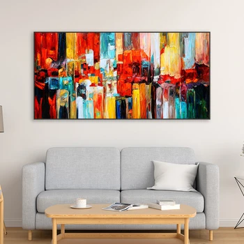 Vibrant Abstract Expressionist Prints Canvas