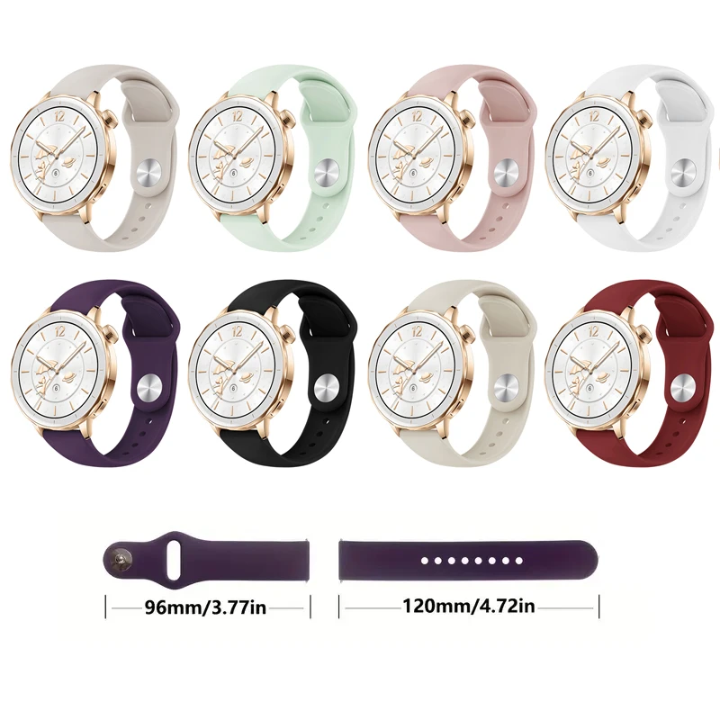Women's Silicone Bracelet, Adjustable 18mm, 20mm, 22mm Strap - Elegant and Versatile Design