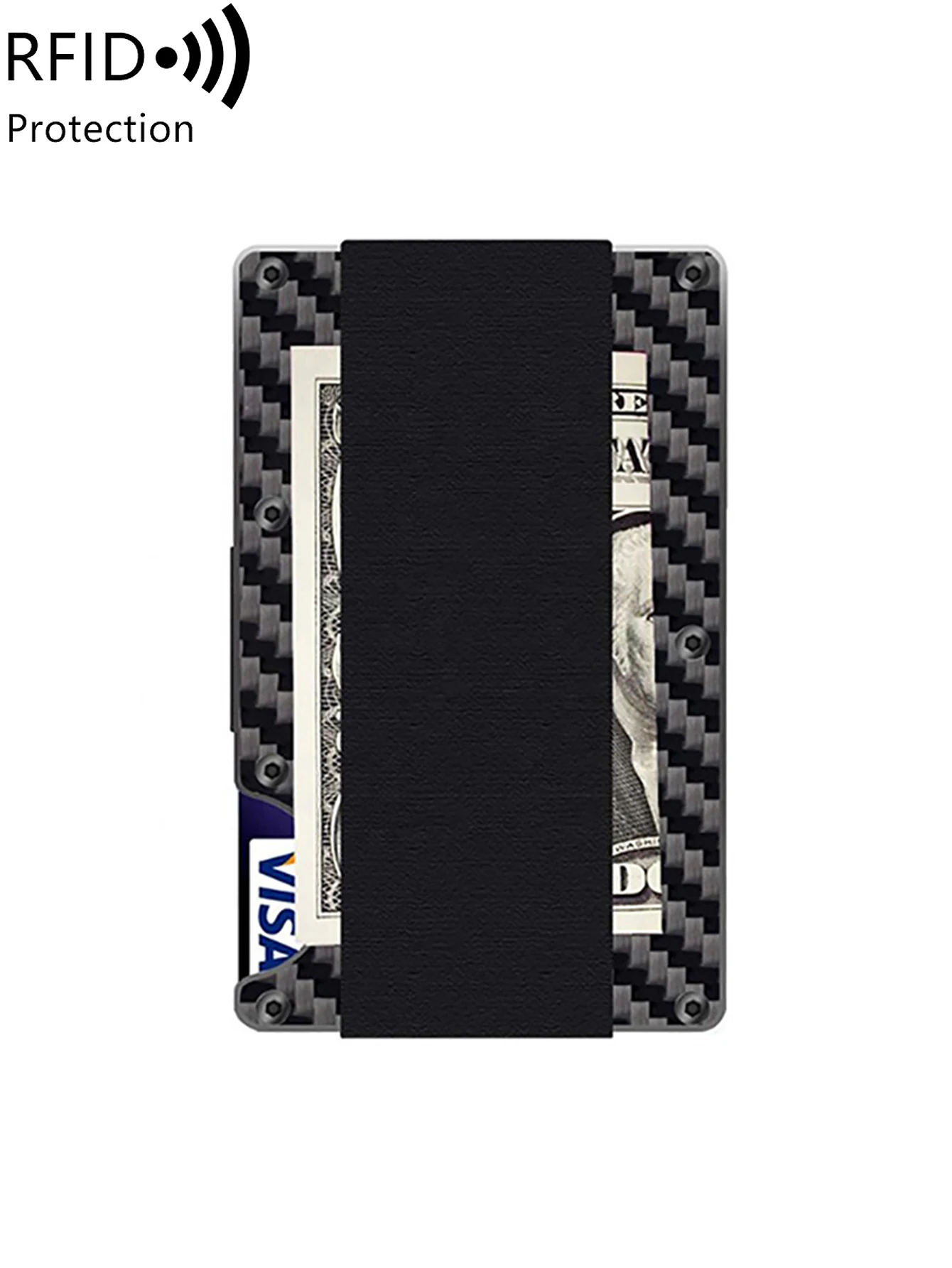 RFID carbon fiber metal card holder wallet For men and women ultra-thin mini minimalist bank cardholder wallet credit card holder carbon fiber wallet